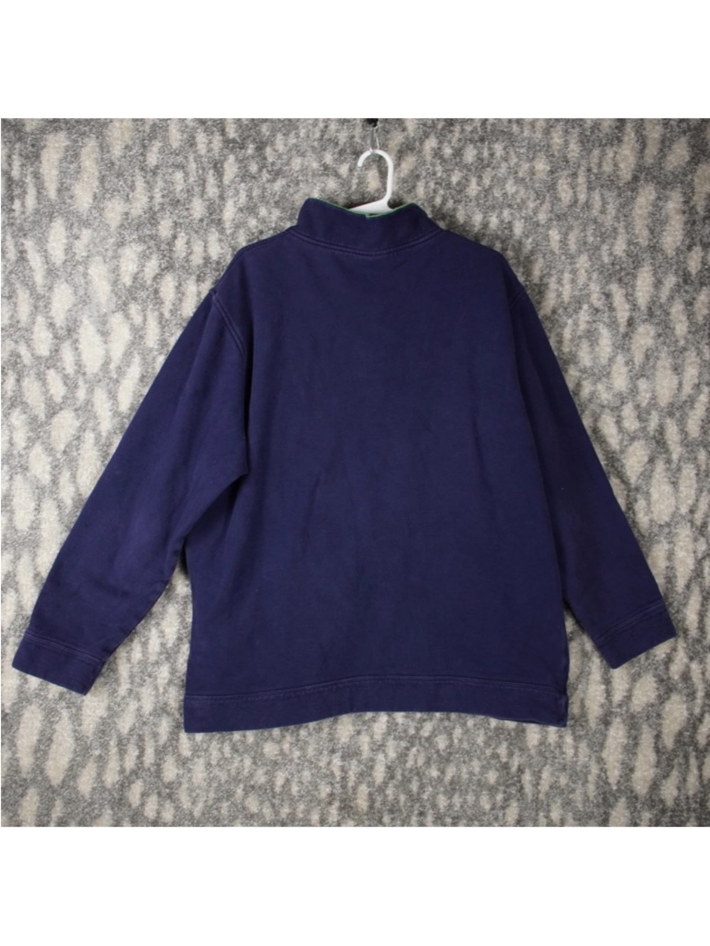 Lacoste Sport Mens Sweater Size 8 Blue 1/4 Zip Knit Preppy Pullover - Picture 6 of 13